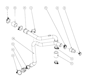 Engine Group - Cac Piping Diagram and Parts List for 080011-01  Briggs and Stratton Generator